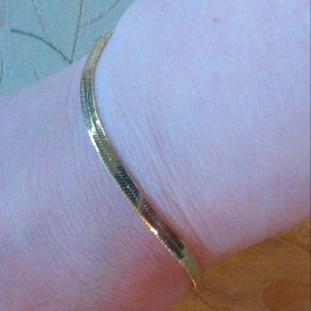 14kt Italy stamped gold  Bonded‎ bracelet Plus Sized. 10.5 (NOT SOLID GOLD
